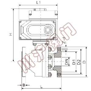 電動法蘭球閥 結(jié)構(gòu)圖